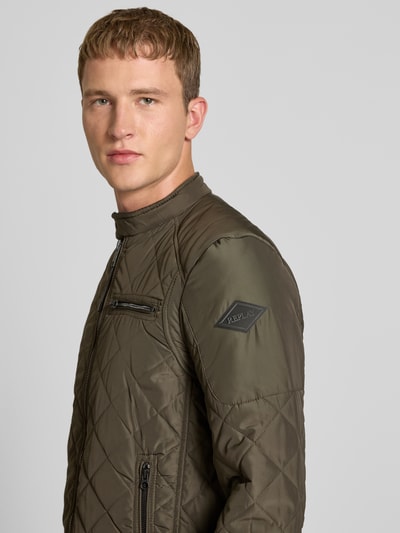 Replay Gewatteerd jack met ritszakken en labeldetail Olijfgroen - 3