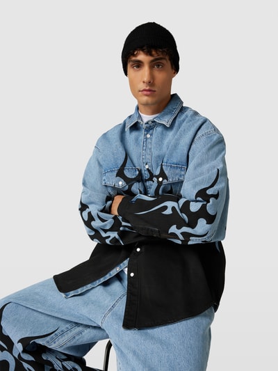 VETEMENTS Jeanshemd mit Brusttaschen Jeansblau 3