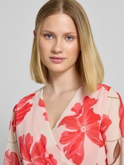 ZABAIONE Knielanges Kleid mit V-Ausschnitt Rosa 3