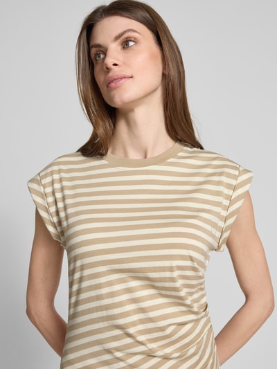 BOSS Slim Fit T-Shirt aus reiner Baumwolle Beige Melange 3