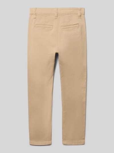Produktfoto, Slim Fit Chino aus Baumwoll-Mix Modell 'BRAD' von s.Oliver RED LABEL, beżowy kolor, materiał o drobnej strukturze, imitowane kieszenie tylne
