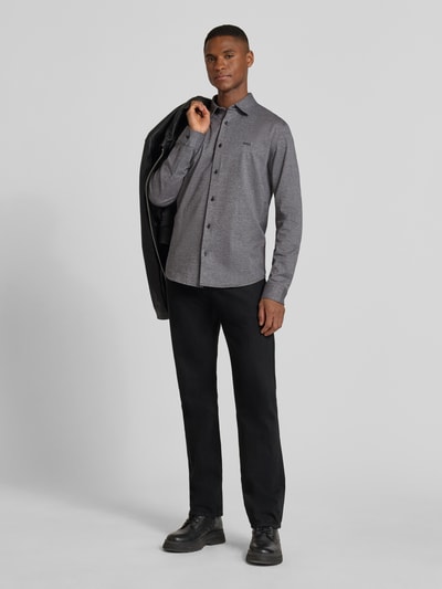 BOSS Orange Slim Fit Freizeithemd aus reiner Baumwolle Modell 'MYSOFT_2' Anthrazit 1