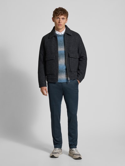 SELECTED HOMME Regular Fit Hemdjacke aus Woll-Mix Dunkelgrau 1