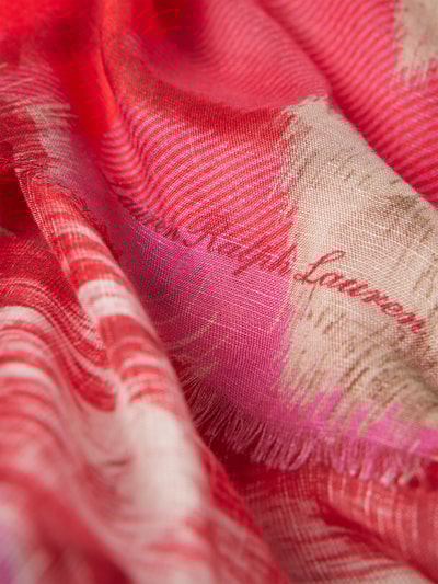Lauren Ralph Lauren Tuch aus Viskose-Leinen-Mix Modell 'ROSE' Rot 2