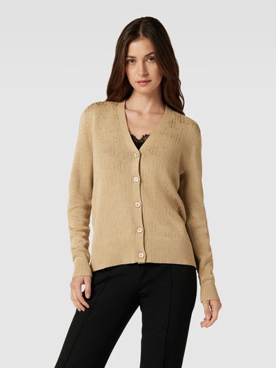 Lauren Ralph Lauren Cardigan mit Logo-Muster Modell 'LERLIT' Beige 4