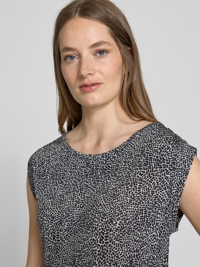 OPUS T-Shirt mit Kappärmeln Modell 'Struki' Dunkelblau 3