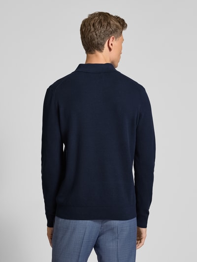 Christian Berg Men Slim Fit Poloshirt mit Knopfleiste Marine 5