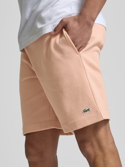 Lacoste Regular Fit Sweatshorts mit elastischem Bund Rostrot 3