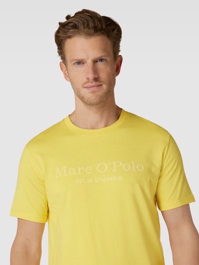 Marc O'Polo T-Shirt mit Label-Print Hellgelb 3