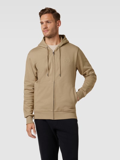 Gant Sweatjacke mit Label-Stitching Beige 4