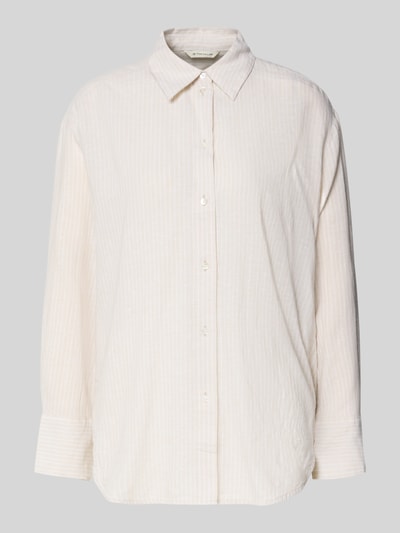 Tom Tailor Oversized blouse met lange mouwen van linnen-viscosemix Beige - 2