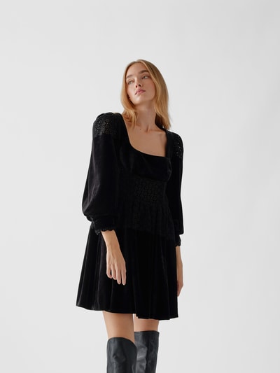 Giovanni Bedin Minikleid mit Square-Neck-Ausschnitt Schwarz 4
