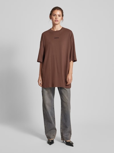 Review Essentials oversized T-shirt met logo  Leem - 1