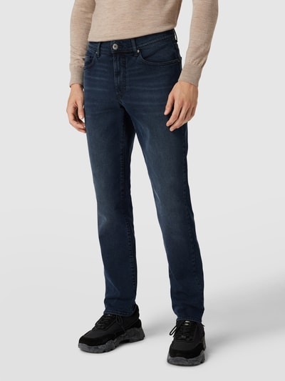 Brax Straight Fit Jeans mit Label-Detail Modell 'CADIZ' Dunkelblau 4