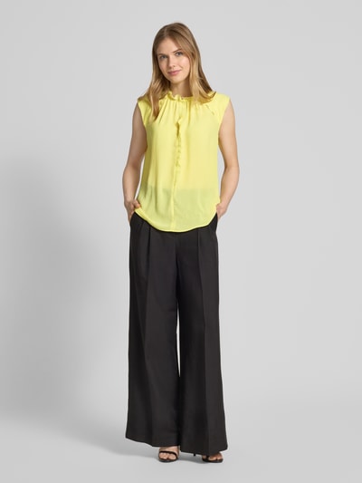 Marc Cain Regular Fit Blusentop mit Rüschen Hellgelb 1