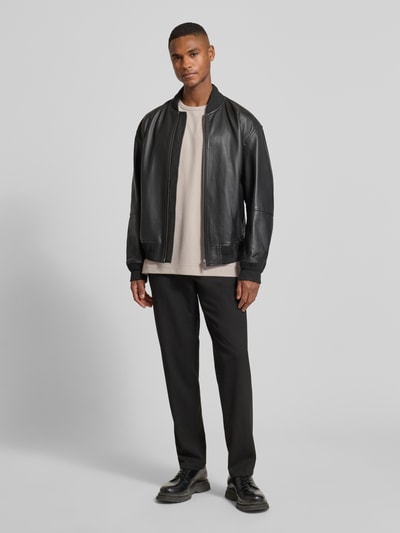 BOSS Orange Regular fit shirt met lange mouwen en wafelstructuur, model 'TEMPESTO' Zand - 1