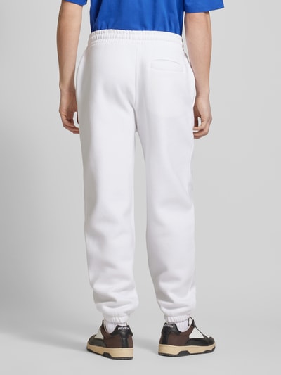 REVIEW Regular fit sweatpants met labelstitching Wit - 5