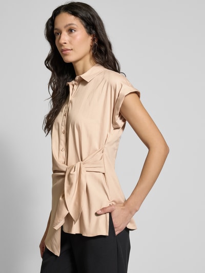 Milano Italy Regular fit overhemdblouse met knoopdetail Beige - 3