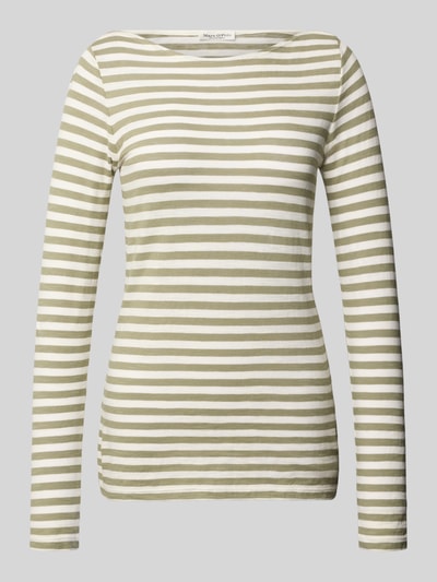 Marc O'Polo Bluzka z długim rękawem o kroju regular fit z mieszanki dżerseju i bawełny Limonkowy 2