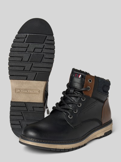 Tom Tailor Schnürstiefel in Lederoptik Modell 'OLWIN' Black 4