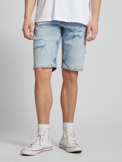 Tommy Jeans Korte regular fit jeans in 5-pocketmodel, model 'RONNIE' Lichtblauw - 4