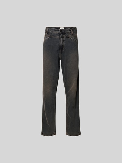 Closed Straight Fit Jeans mit Logo-Patch Dunkelblau 2