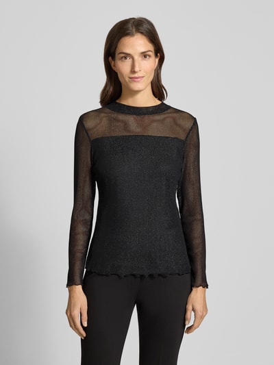 s.Oliver BLACK LABEL Slim Fit Langarmshirt mit Effektgarn Black 4