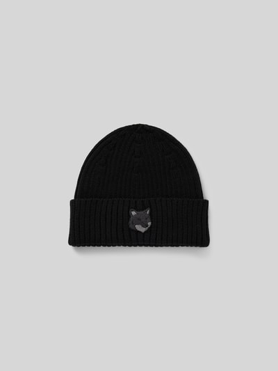 MAISON KITSUNE Beanie mit Label-Stitching Black 2