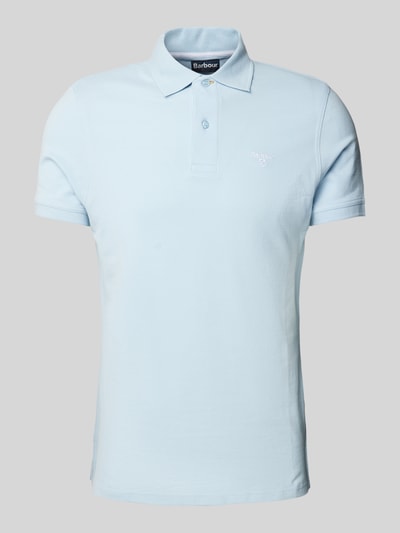 Barbour Slim Fit Poloshirt mit Label-Stitching Bleu Melange 2