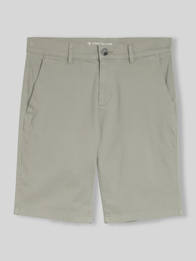 Tom Tailor Slim Fit Chinoshorts aus reiner Baumwolle Mittelgrau 2
