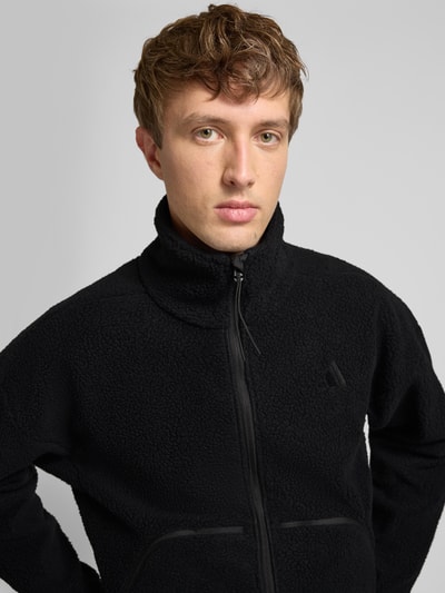adidas Sportswear Fleecejacke mit Stehkragen und Label-Stitching Black 3