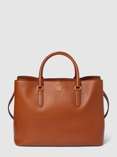 Lauren Ralph Lauren Satchel mit Karabinerverschluss Modell 'MARCY' Cognac 2