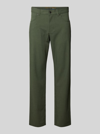 Produktfoto, Comfort Fit Hose mit Eingrifftaschen von Christian Berg Men in Grün, Material-Mix mit Viskose-Anteil, sichtbare Struktur