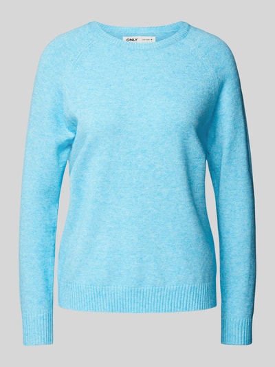 Only Regular Fit Strickpullover aus Viskose-Mix Modell 'LESLY KINGS' Aqua 2