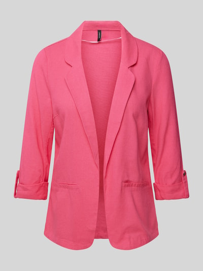 Vero Moda Blazer in effen design van een mix van viscose en linnen Felroze - 2