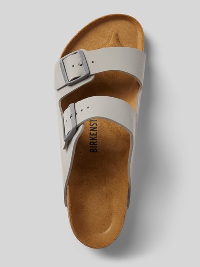 Birkenstock Slides mit Dornschließe Modell 'Arizona' Hellgrau 3