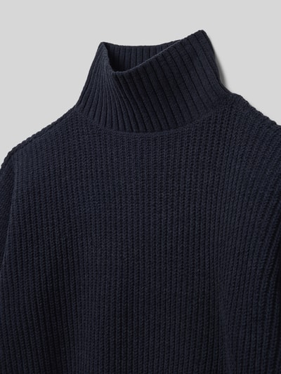 s.Oliver RED LABEL Sweter z dzianiny o kroju oversized z golfem Czarny 2