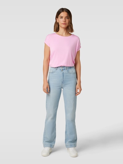 Vero Moda T-shirt met ronde hals, model 'PLAIN' Lichtroze - 1