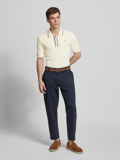 Gant Slim Fit Poloshirt mit Label-Stitching Offwhite 1