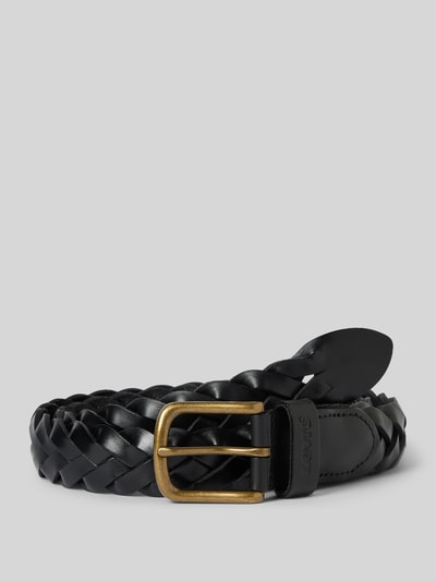 Levi's® Leren riem in gevlochten look Zwart - 1