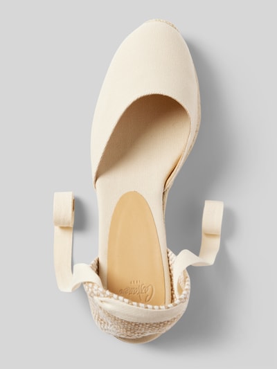 Castañer Wedges met veters, model 'CARINA' Offwhite - 3