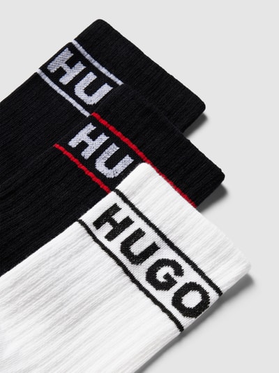 HUGO Sokken met labeldetail in een set van 3 paar, model 'SPORTY' Zwart - 2