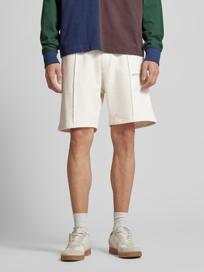 Only & Sons Regular Fit Sweatshorts mit fixierten Bügelfalten Offwhite 4