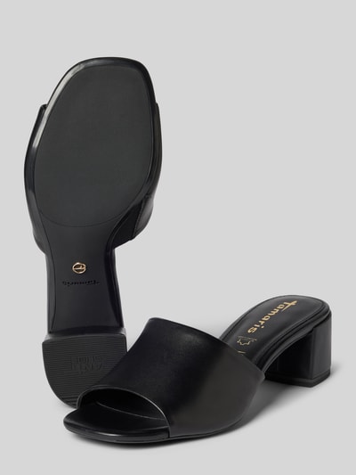 Tamaris Lederslides mit breiter Schaftbrücke Black 4