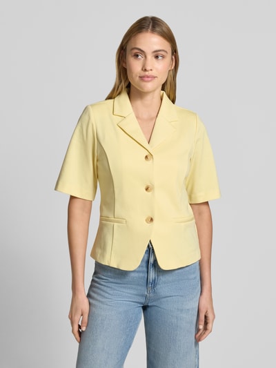 ICHI Blazer mit Viskose-Anteil Modell 'Kate' Pastellgelb 4