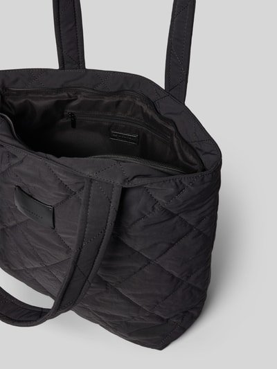 Seidenfelt Shopper met doorgestikte naden, model 'Hetta' Zwart - 5