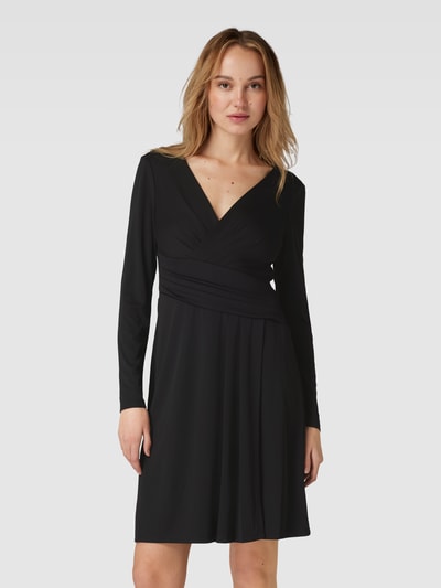 Lauren Ralph Lauren Knielanges Kleid mit V-Ausschnitt Modell 'GLENDON' Black 4