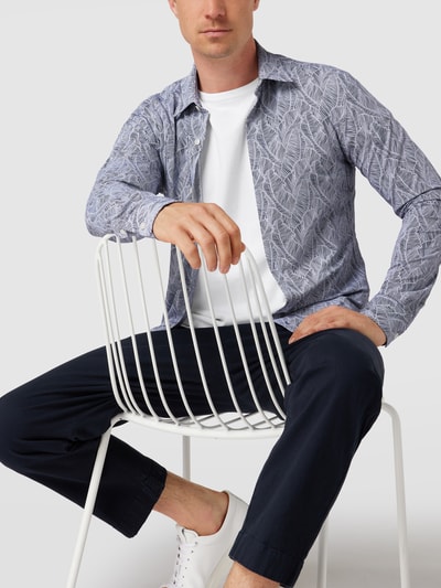 BOSS Slim Fit Freizeithemd Modell 'Ronni' Marineblau 3
