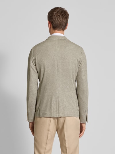 s.Oliver BLACK LABEL Slim Fit Anzugsakko aus meliertem Jersey Beige 5