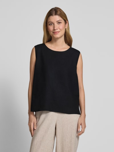 FREE/QUENT Loose Fit Tanktop aus Leinen-Viskose-Mix Modell 'Lava' Black 4